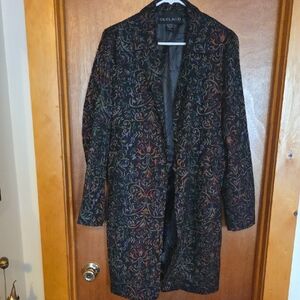 Signature Women's Black Patterned Coat